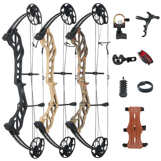 Adults Compound Bow Set Beginner Hunting Bow 19-70lbs Left Right Hand