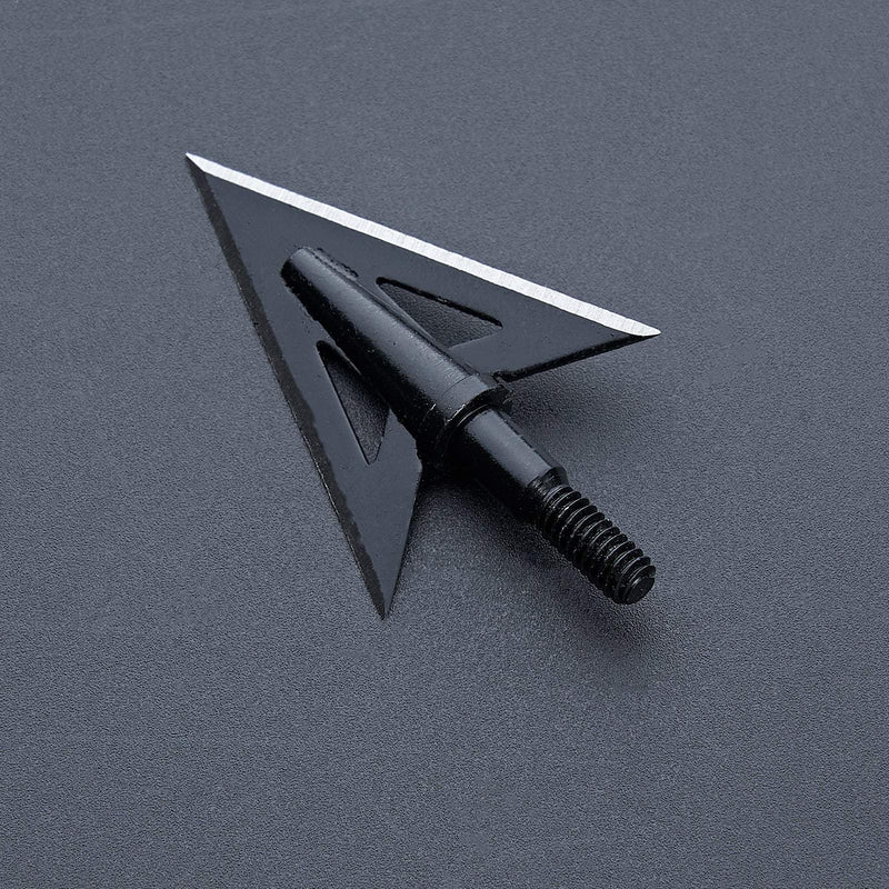 12Pcs Hunting Broadheads 100Grain Archery Arrow Heads Thread Screw-in Arrow Tips Points