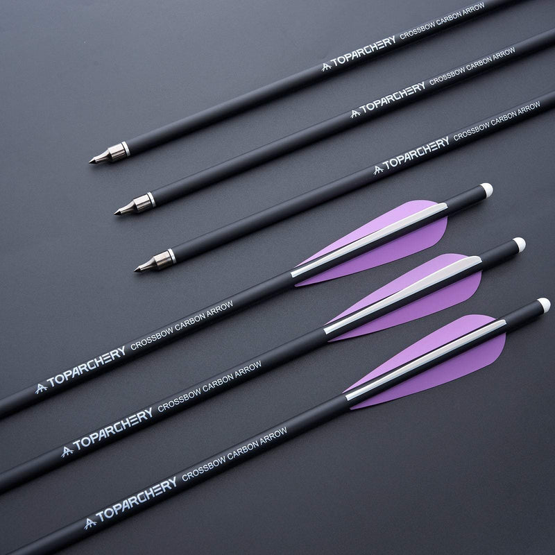 16 Inch Carbon Crossbow Bolts Archery Arrows 12pcs For Crossbow Hunting Shooting Outdoor Sports