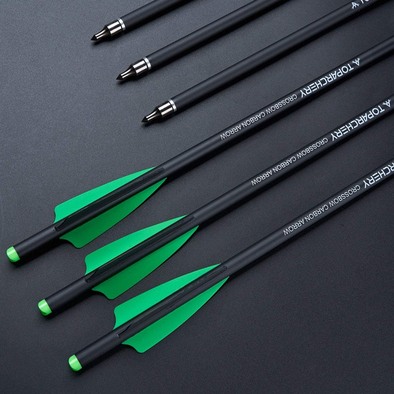 16 Inch Carbon Crossbow Bolts Archery Arrows 12pcs For Crossbow Hunting Shooting Outdoor Sports