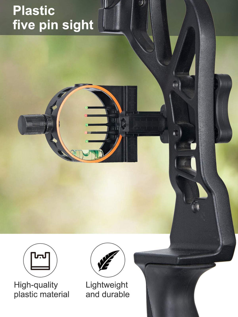 Archery 5-PIN Bow Sight with Light For Recurve Compound Bow