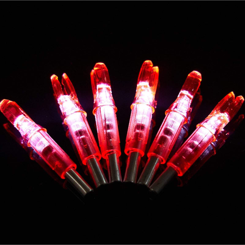 12Pcs LED Lighted Archery Arrow Nock Tail for ID 6.2mm Arrow Shaft
