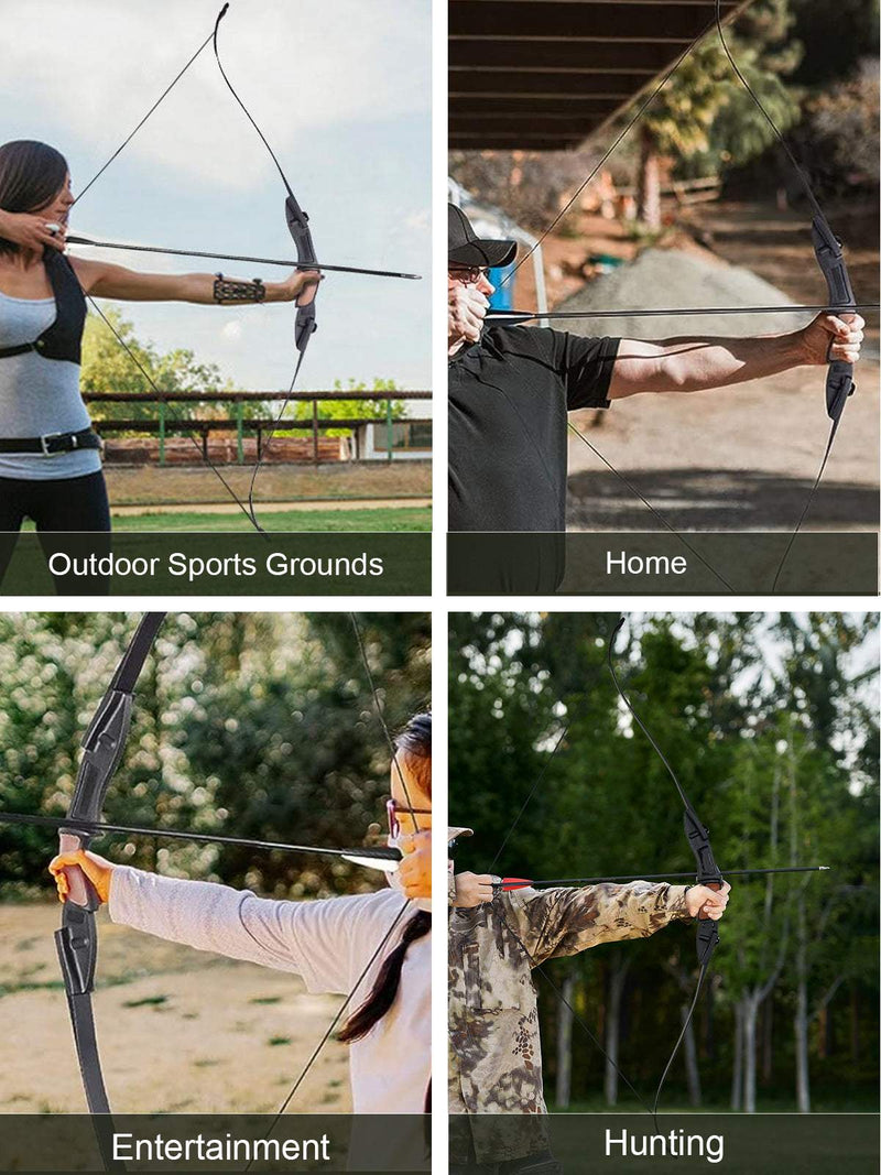 56" Combat Archery Ambidextrous Takedown Recurve Bow Left Right Handed 25lbs