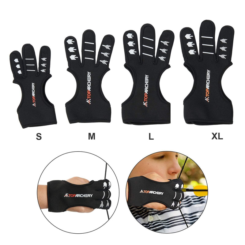 Archery Guard Finger Neoprene Shooting Gloves Fingertip Non-Slip Breathable 3 Finger Protector Hunting Accesory