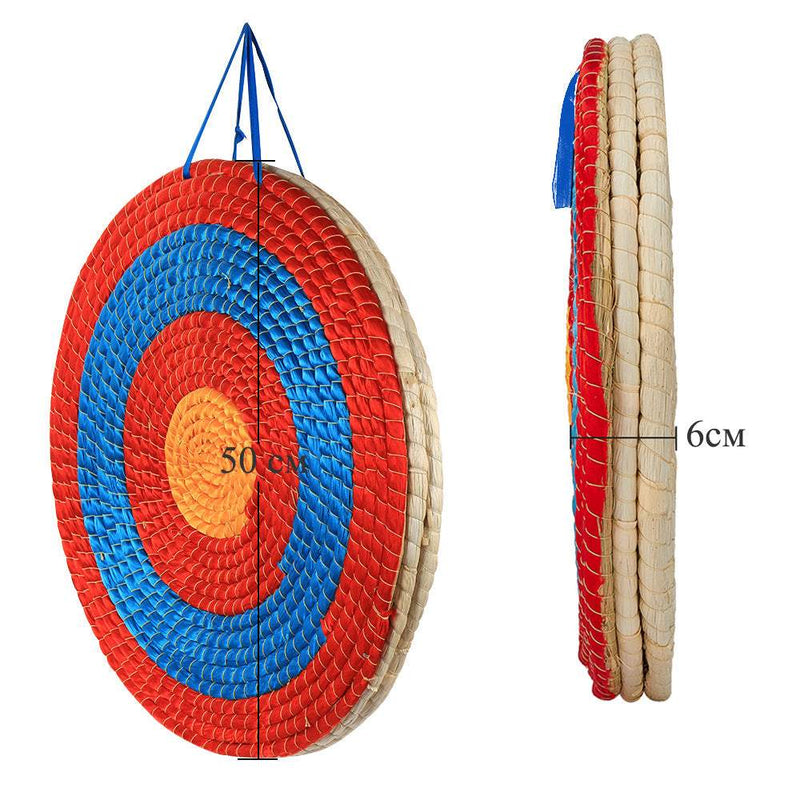 Archery Straw Target 50cm 3 Layer Traditional Bow Arrow Shooting Round Target