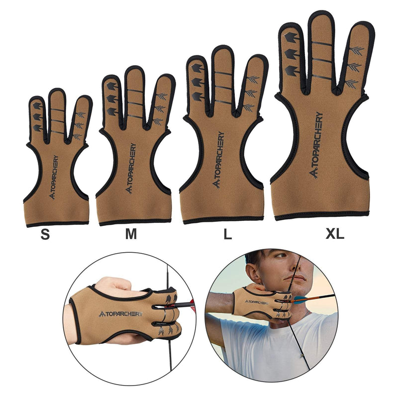 Archery Guard Finger Neoprene Shooting Gloves Fingertip Non-Slip Breathable 3 Finger Protector Hunting Accesory