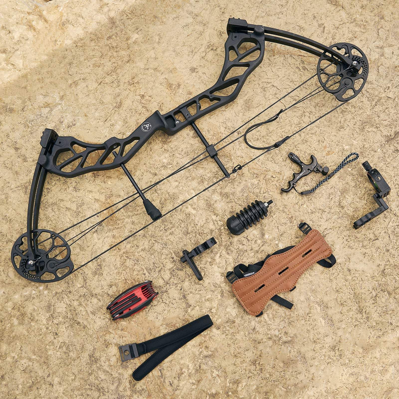 Adults Compound Bow Set Beginner Hunting Bow 19-70lbs Right Hand