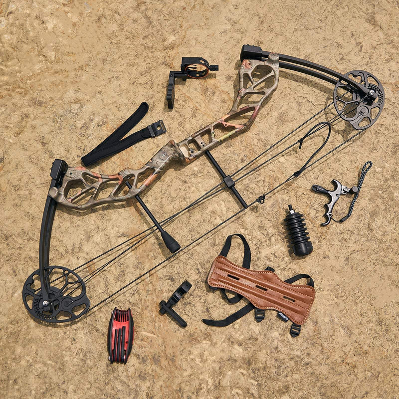 Adults Compound Bow Set Beginner Hunting Bow 19-70lbs Left Right Hand
