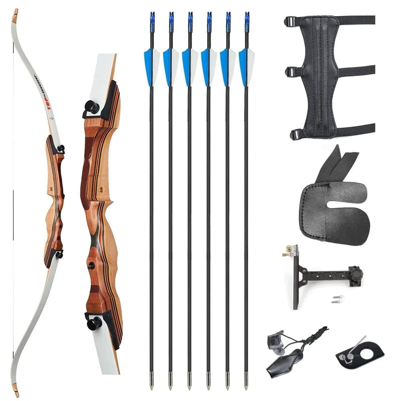 48" Archery Youths Competition Recurve Bow Set Right Hand Target Practice Bow for Teens Beginner Gift