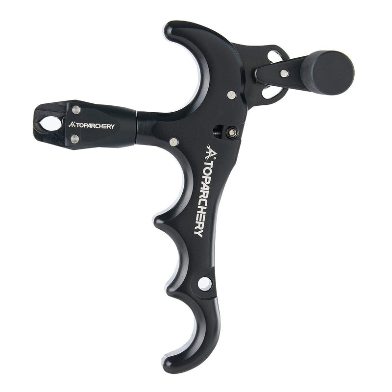Compound Bow Archery Thumb Release Aid 4-Finger Adjustable 360 Degree Rotation Thumb Trigger