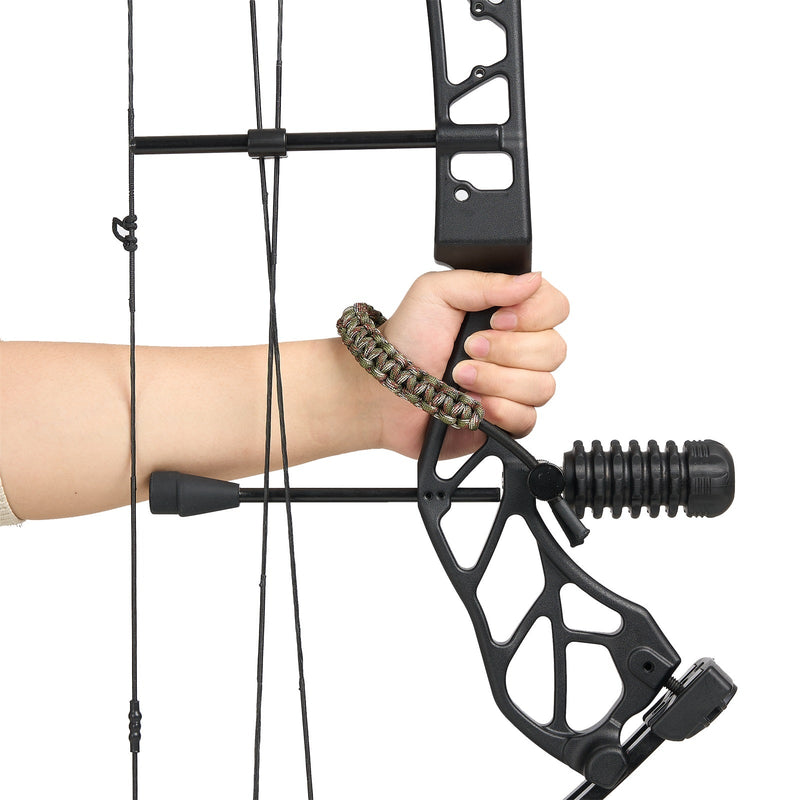 Archery Compound Bow Wrist Sling Hunting Strap Adjustable Braided Rope Shooting