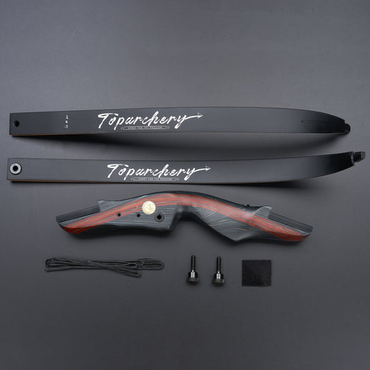 Archery 62" Takedown Recurve Bow RH Wood Laminated Bow for Target Practice Shooting 20-50 LBS