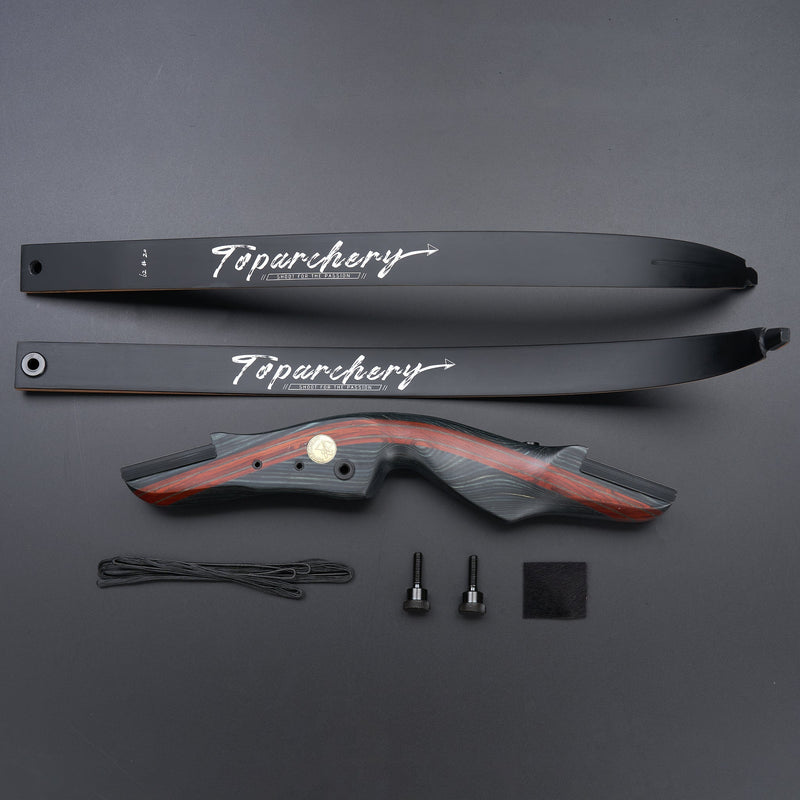 Archery 62" Takedown Recurve Bow RH Wood Laminated Bow for Target Practice Shooting 20-50 LBS