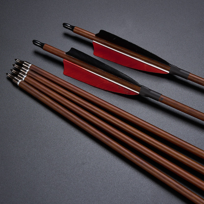 60" Archery Hunting Bow RH Wood Laminated Recurve Bow with Arrows Set 20-60lbs