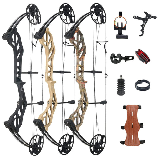 Adults Compound Bow Set Beginner Hunting Bow 19-70lbs Left Right Hand