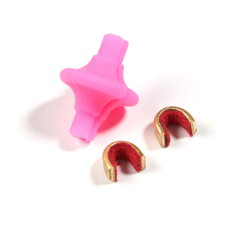 Archery Lip Beads Arrow Nocks Locating Kissing Button With 2pcs Copper Buckles Shooting Accessory