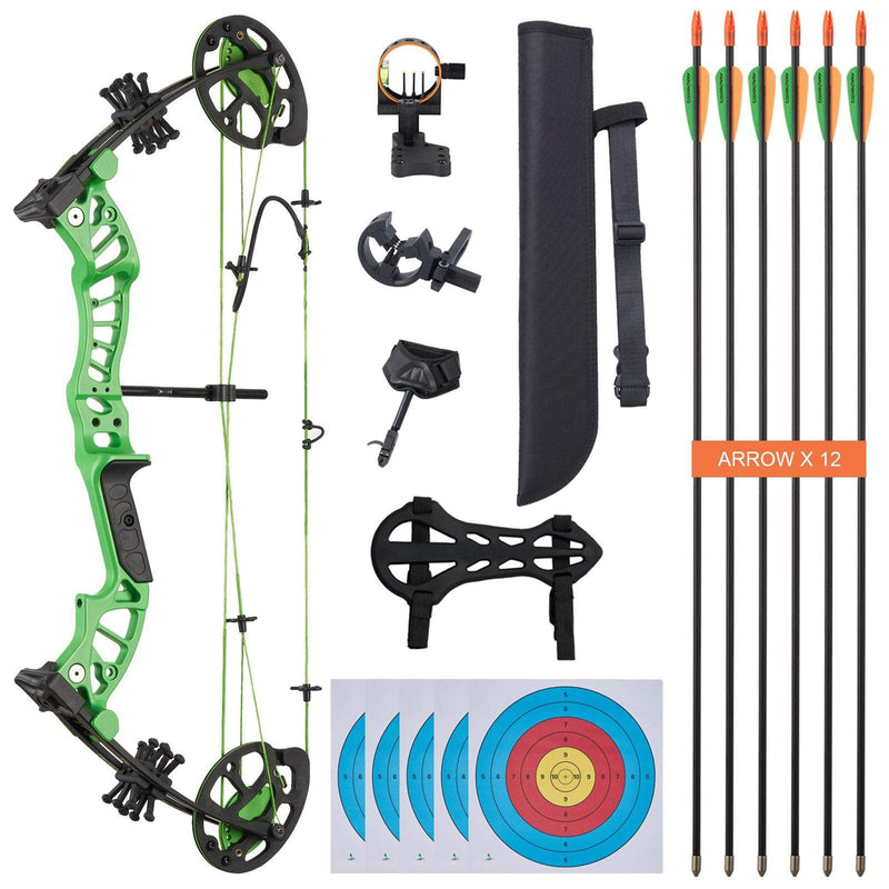 TopArchery 25" Youth Compound Bow Kit 10-30lbs RH