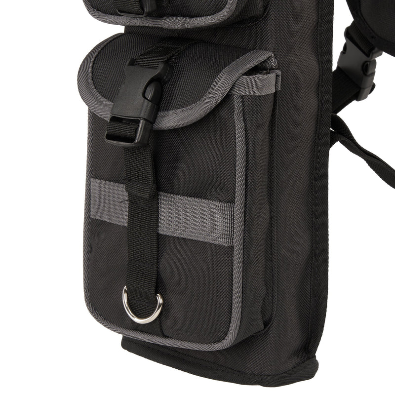 TOPARCHERY Waterproof Back Arrow Quiver with Accessory Pockets Adjustable Harness System