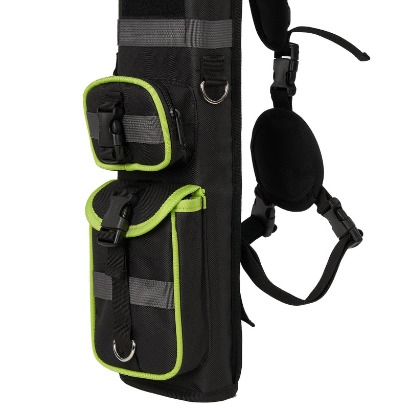 TOPARCHERY Waterproof Back Arrow Quiver with Accessory Pockets Adjustable Harness System