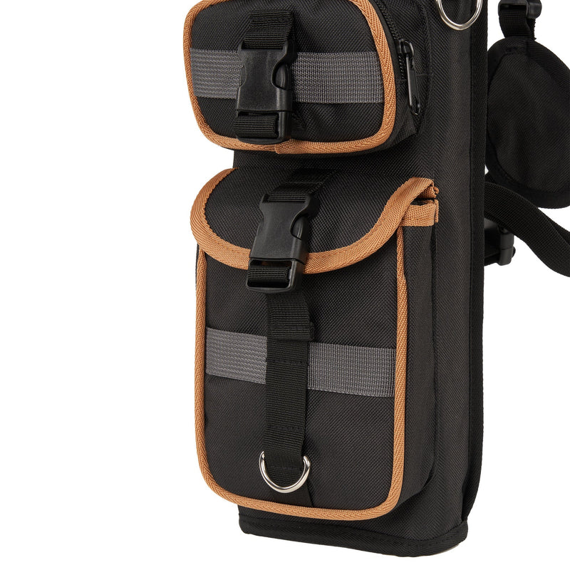 TOPARCHERY Waterproof Back Arrow Quiver with Accessory Pockets Adjustable Harness System