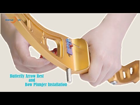 Archery Recurve Bow Arrow Rest and Arrow Plunger Set Left/Right Hand Competition Accessories