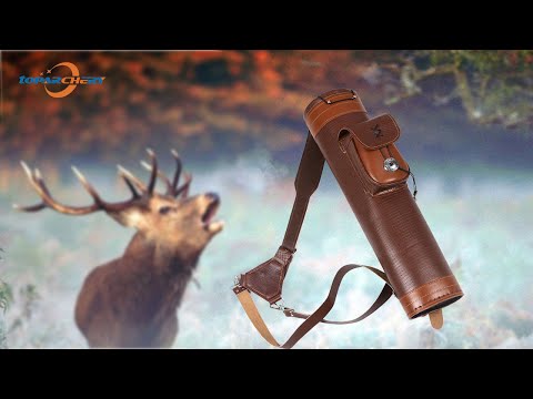 Traditional Shoulder Back Quiver Archery Leather Arrow Holder with Handmade Adjustable Straps Belt Brown