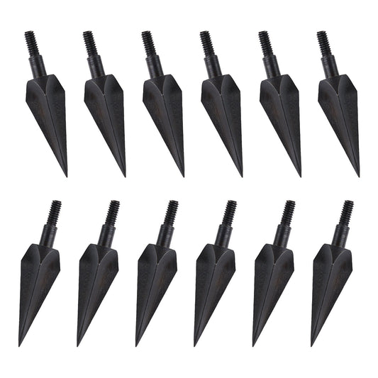 12Pcs 3-Blades Thread Arrowhead 150Grain Broadhead Archery Arrow Tips Points