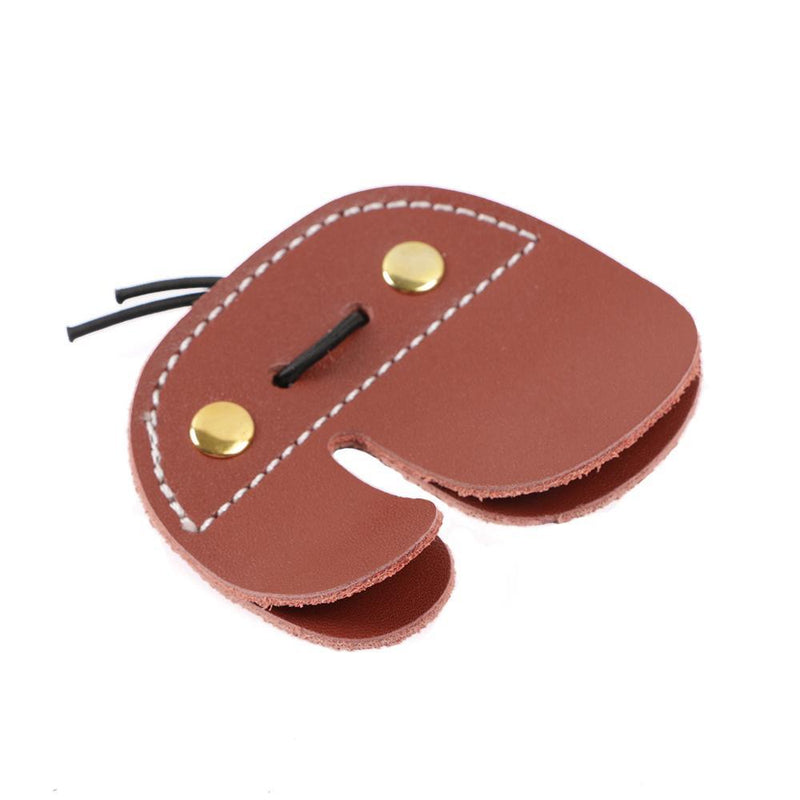 Archery Protective Finger Guard Double Layer Leather Finger Tab
