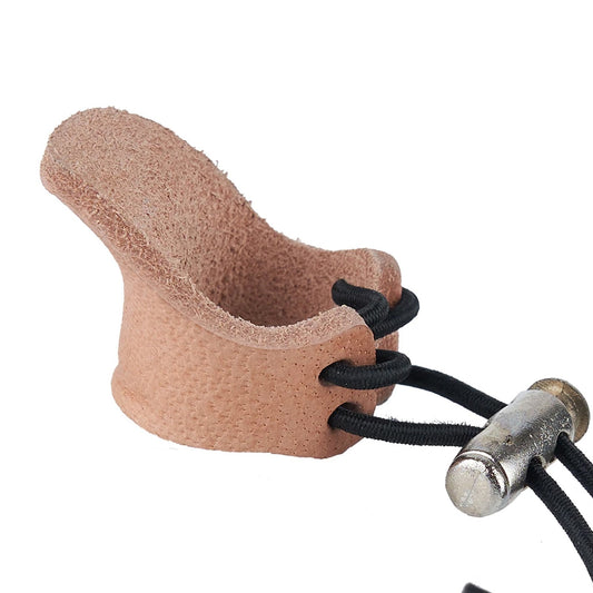 Archery Protective Thumb Finger Guard Ring Tab Leather Thumb Protector