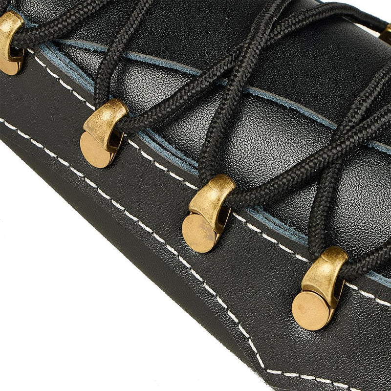 Archery Traditional Arm Guard Black Arm Protector with Adjustable Straps