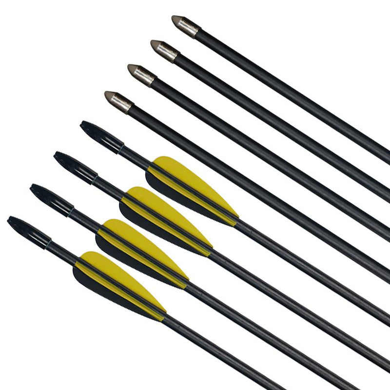 12pcs Archery 28" Kids Fiberglass Arrows Spine 700 for Beginners Targeting Practise