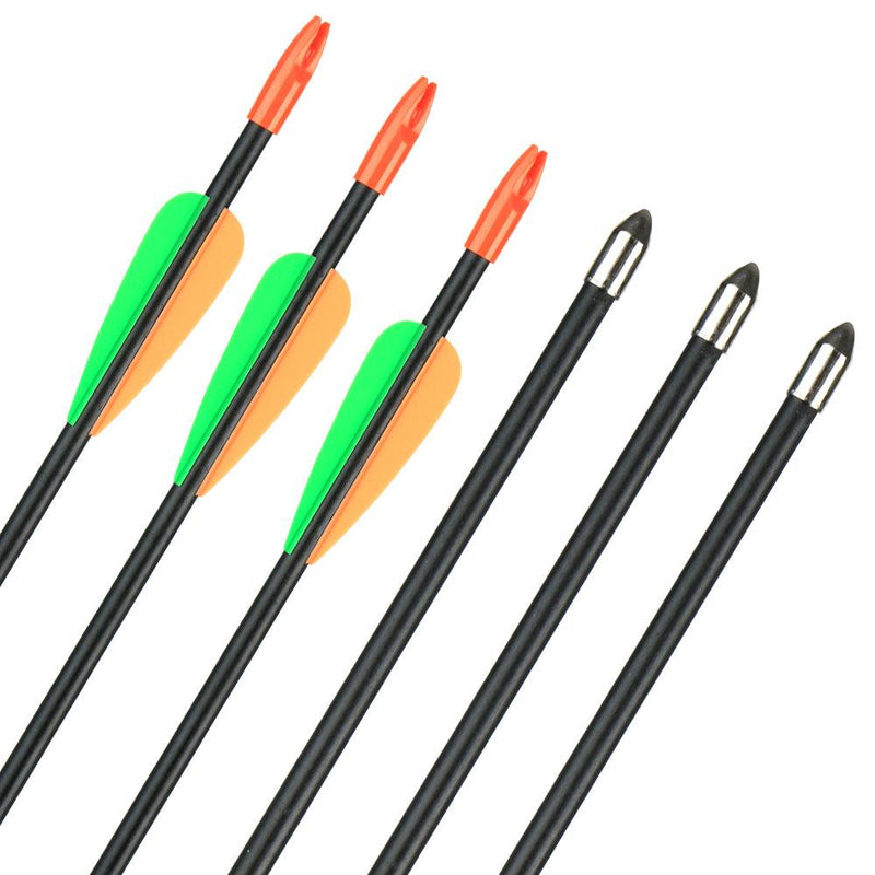 12 Pack 28" Kids Fiberglass Arrows Spine 700 Archery Youth Arrows