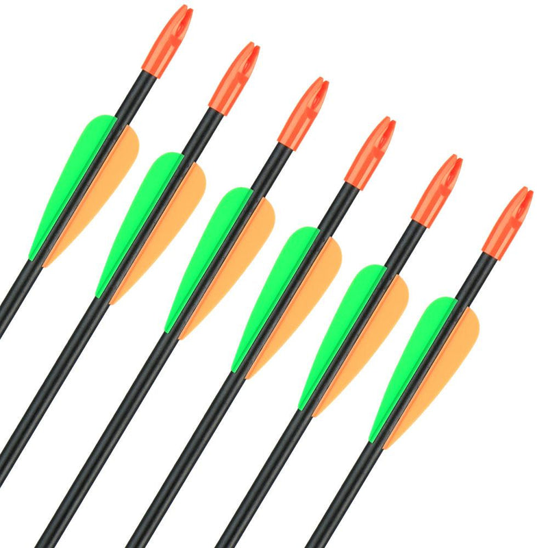 12 Pack 28" Kids Fiberglass Arrows Spine 700 Archery Youth Arrows