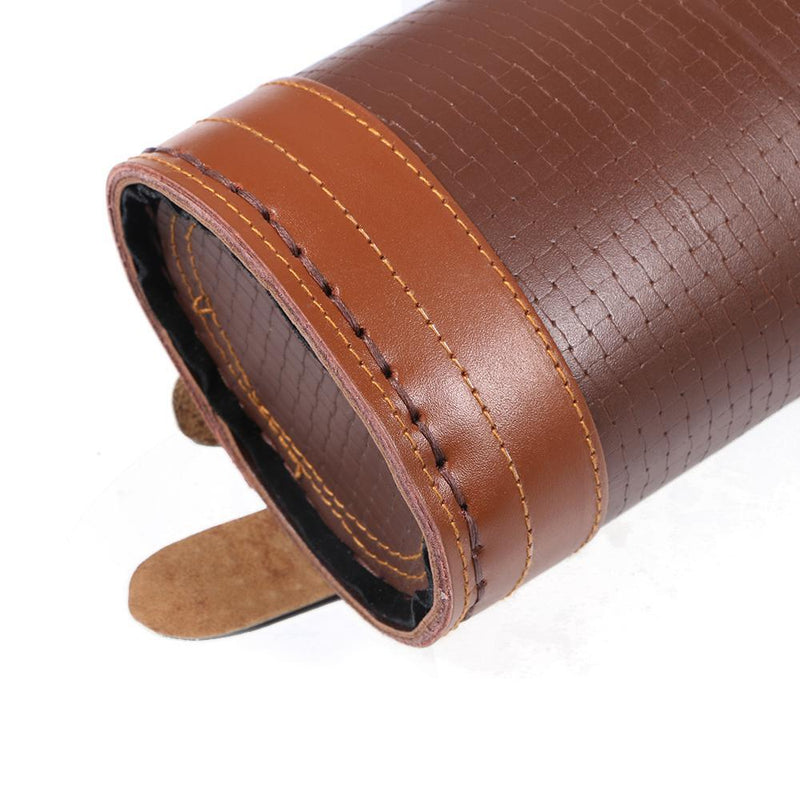 Traditional Shoulder Back Quiver Archery Leather Arrow Holder with Handmade Adjustable Straps Belt Brown