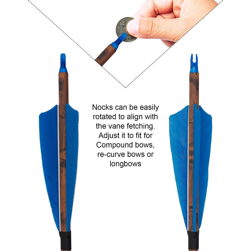 6Pcs Archery 30" Feather Fletched Carbon Arrows Spine 400 for Recurve Compound Bow