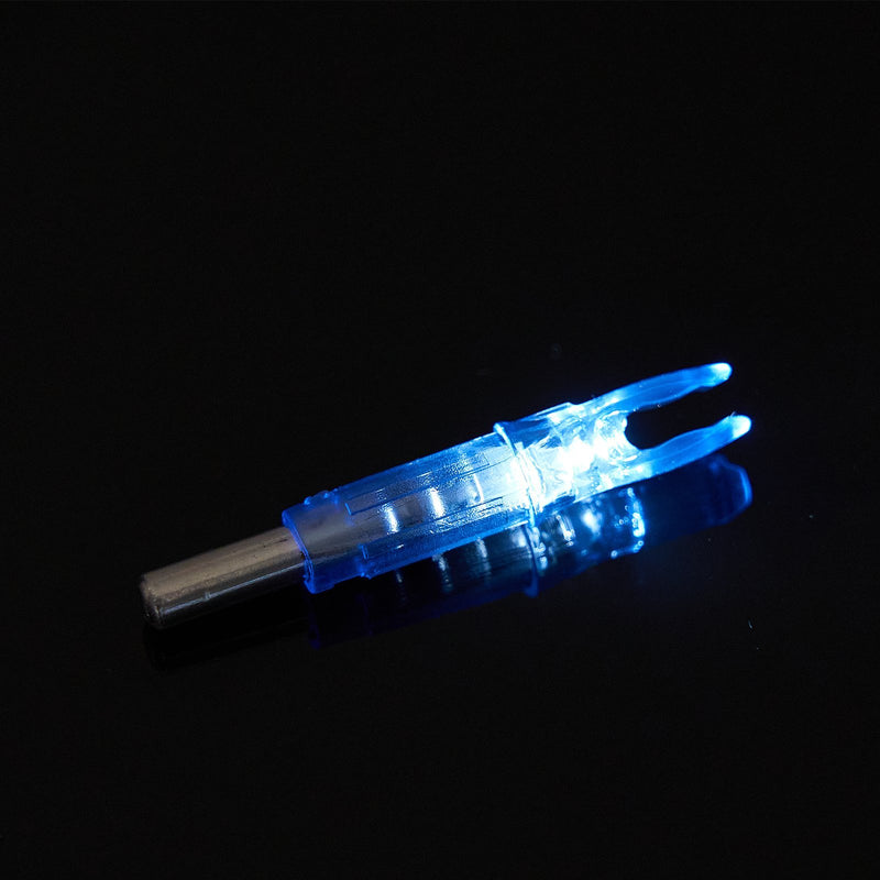 12Pcs Blue LED Lighted Archery Arrow Nock Tail for ID 6.2mm Arrow Shaft