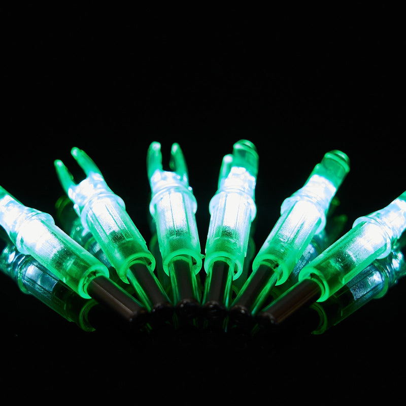 12Pcs LED Lighted Archery Arrow Nock Tail for ID 6.2mm Arrow Shaft