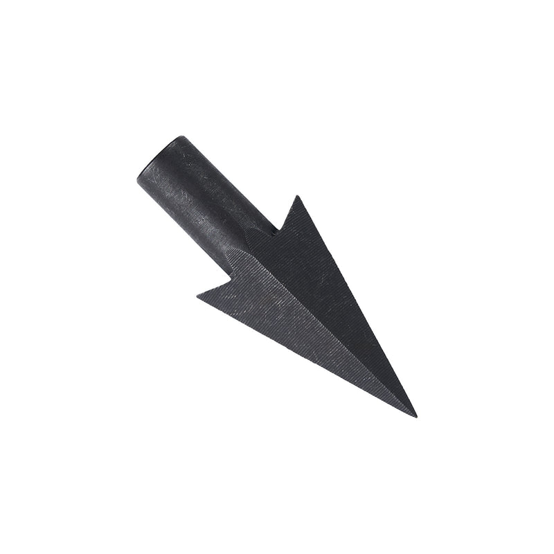 12Pcs Black 3-Blade Glue-on Broadheads 225Grain Carbon Steel Arrowhead Tips