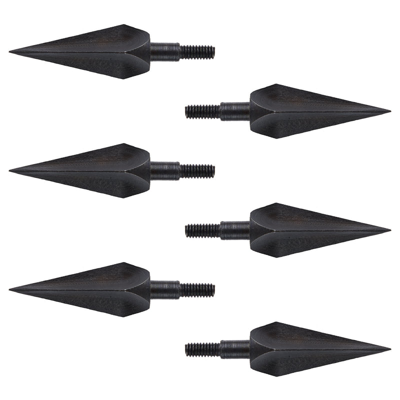 12Pcs 110Grain Black 3-Blade Thread Screw-in Broadheads Arrowheads Point Tips for Recurve Bow