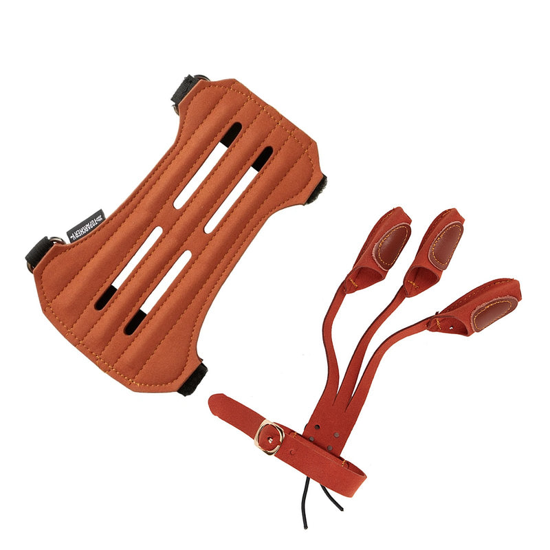 Archery Protective Gear Arm Guard Finger Guard with Adjustable Straps Hunting Shooting Protector