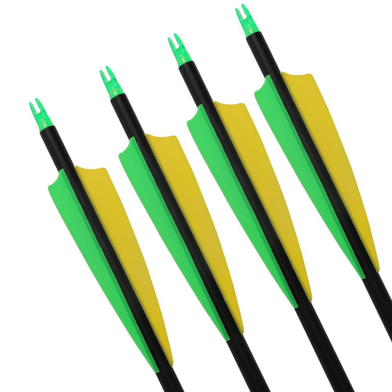 12pcs 30" Archery Fletched Carbon Arrow with 4" Fletching Shooting Arrows