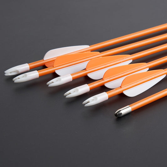 12 Pack 27" Kids Fiberglass Arrows Youth Game Archery Arrows