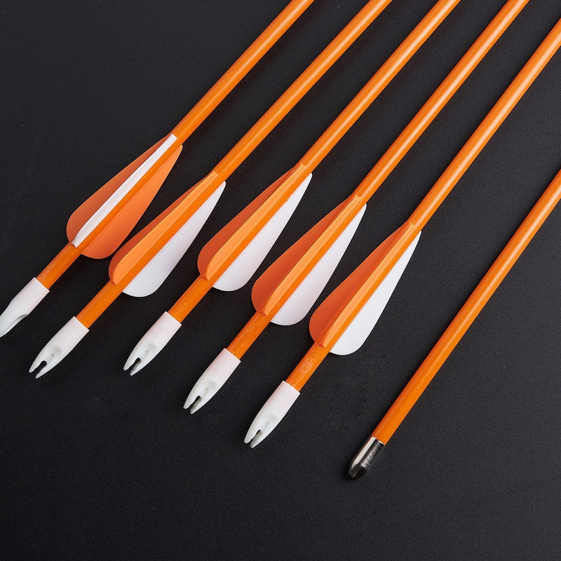 12 Pack 27" Kids Fiberglass Arrows Youth Game Archery Arrows