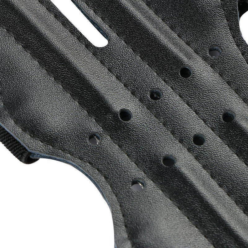 Archery Arm Guard Forearm Protector Gear Black Leather with Adjustable Straps
