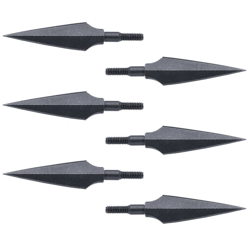 12Pcs Archery Arrowheads 2 Blades Carbon Steel Broadheads Arrow Tips Points