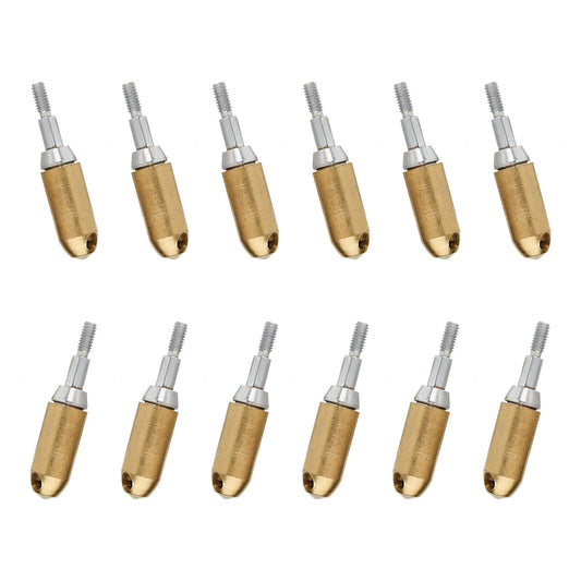 12Pcs Archery Broadheads Golden Whistle Screw Shooting Arrow Tips for Compound Bow and Crossbow