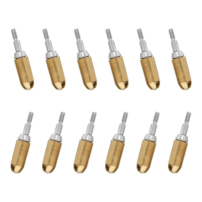 12Pcs Archery Broadheads Golden Whistle Screw Shooting Arrow Tips for Compound Bow and Crossbow