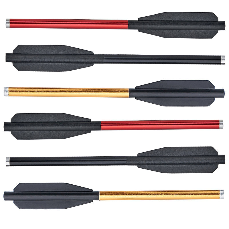 12 Pack Archery Crossbow Arrow Shafts OD 6mm Alunimum Alloy for 6.25" Archery Mini Crossbow Bolts