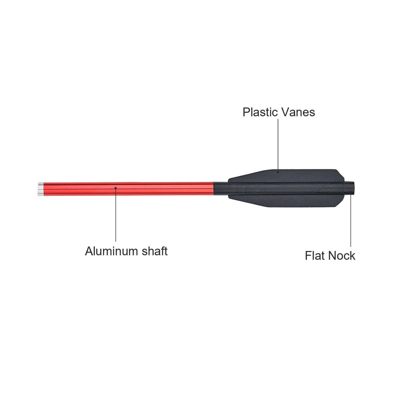 12 Pack Archery Crossbow Arrow Shafts OD 6mm Alunimum Alloy for 6.25" Archery Mini Crossbow Bolts