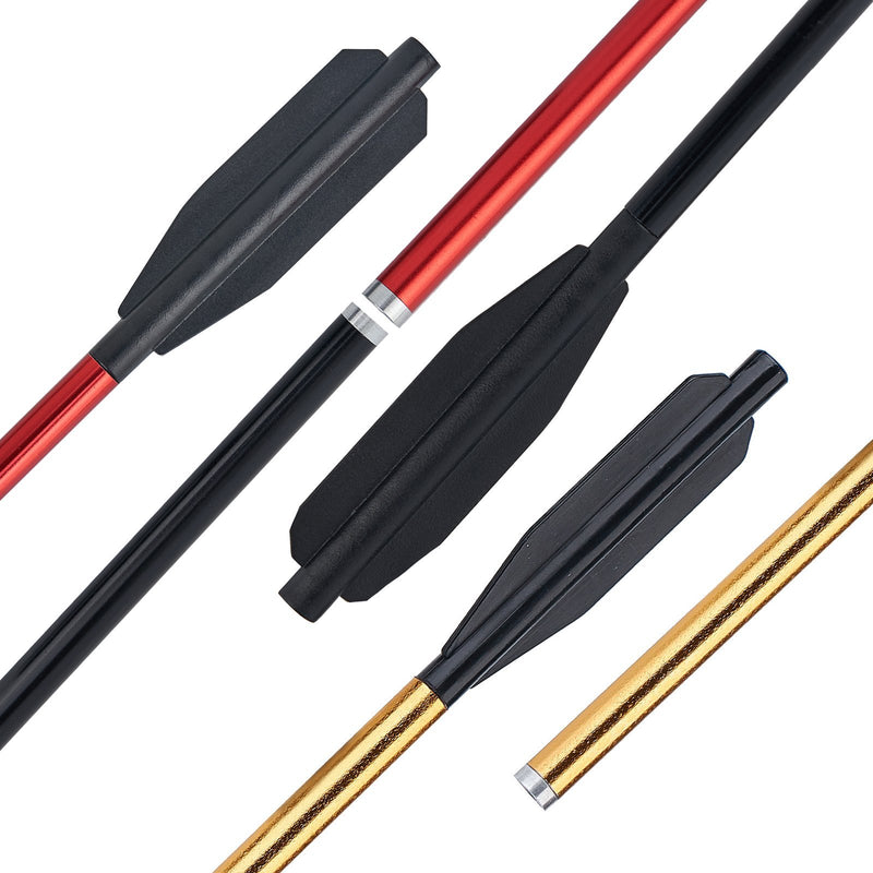 12 Pack Archery Crossbow Arrow Shafts OD 6mm Alunimum Alloy for 6.25" Archery Mini Crossbow Bolts